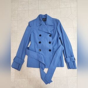 Blue Double-Breasted Women's Jacket